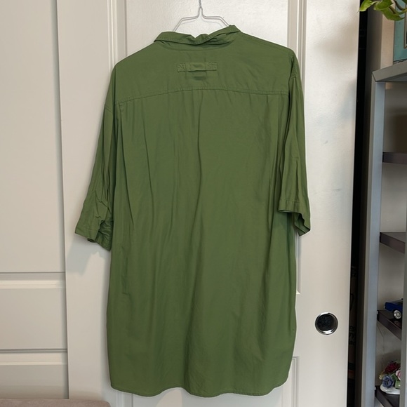 Duluth Trading Co Mens Green Short Sleeve Nylon Outdoor Hiking Shirt - Picture 4 of 8